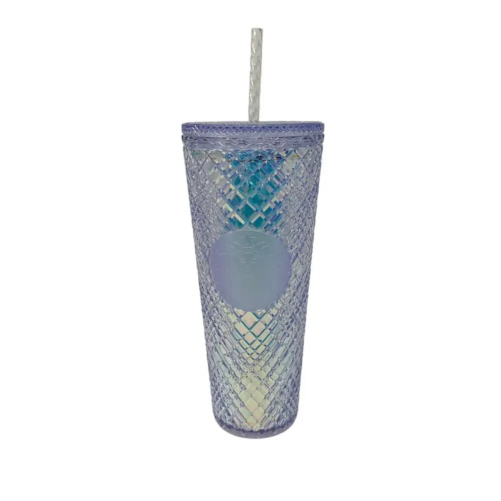 Starbucks Jeweled Tumbler 2021 Limited Edition Iridescent 24 Oz With Straw